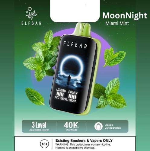 سحبة الف بار مون نايت 40000 سحبة نعناع ميامي ELFBA...