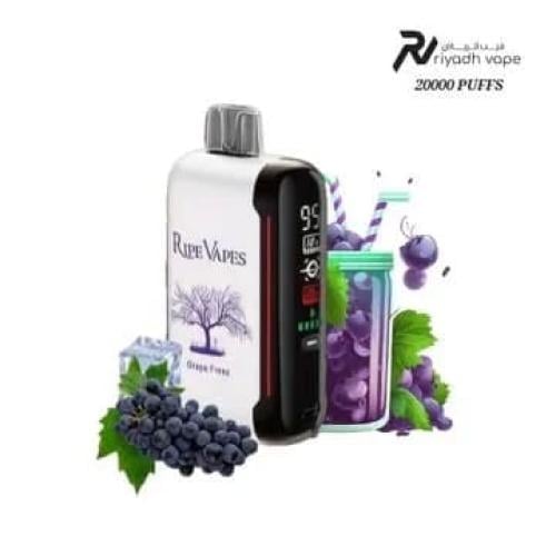 سحبة رايب فيبز 20000 سحبة عنب ايس RIPE VAPES 20000...