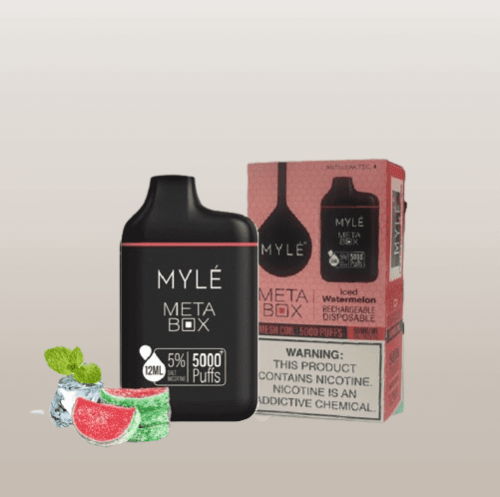 سحبة مايلي 5000 موشة بطعم بطيخ ايس MYLE 5000 PUFFS...