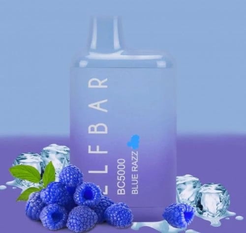 الف بار 5000 سحبة بلو راز توت Elf Bar BC5000 puff...