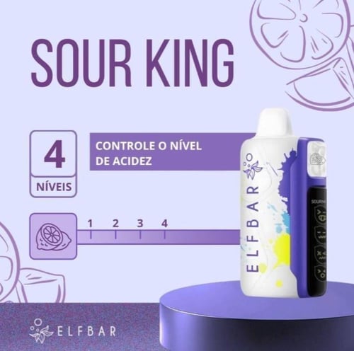 سحبة الف بار شور كينج 40000 سحبة حامض توت ازرق ايس...