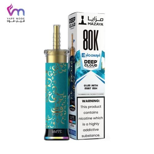 شيشة فيب مزايا ديب كلاود 80000 سحبة علكة نعناع Maz...