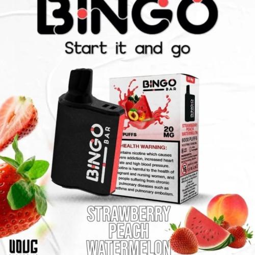 سحبة بينقو بار 6000 موشة نكهة فراولة خوخ بطيخ BING...