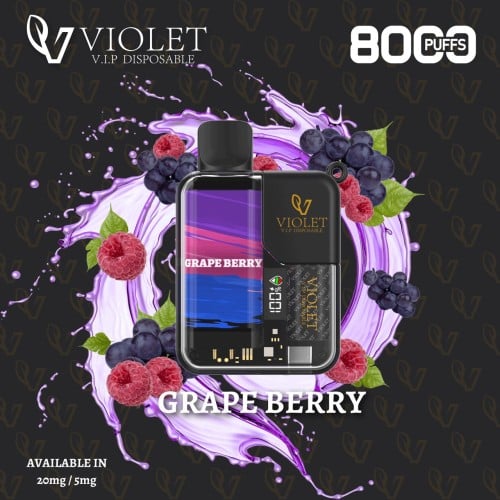 فيوليت 8000 سحبة قريب بيري VIOLET 8000 PUFFS GRAPE...