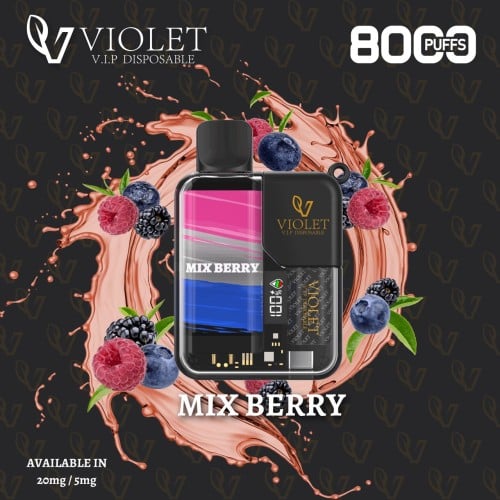 فيوليت 8000 سحبة مكس بيري VIOLET 8000 PUFFS MIX BE...