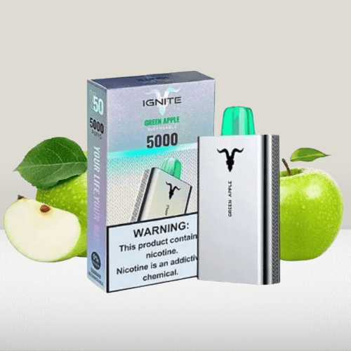 سحبة اجنايت 5000 موشة بطعم تفاح اخضر IGNITE V50 VA...