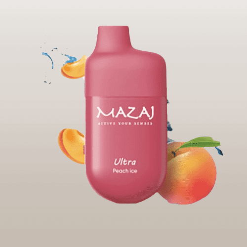 سحبة مزاج الترا 7000 موشة بنكهة خوخ ايس MAZAJ ULTR...