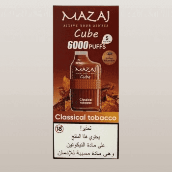 سحبة مزاج 6000 موشة بنكهة توباكو كلاسيك MAZAJ 6000...
