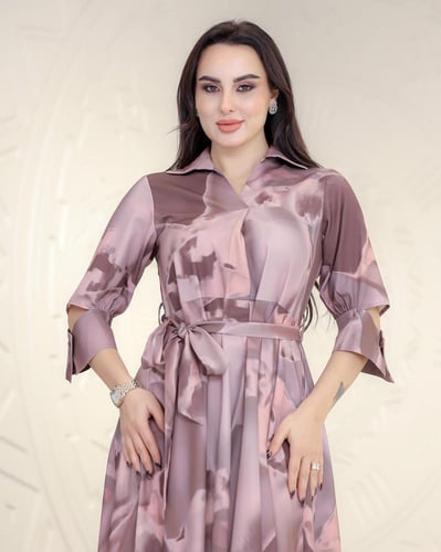 فستان ناعم أنيق بطبعات راقية