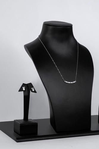 طقم اكسسوار فاخر ناعم فضي