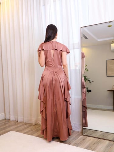 فستان سهرة حرير ساتان