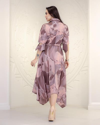 فستان ناعم أنيق بطبعات راقية