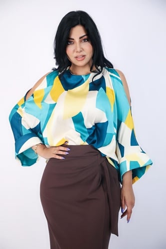 تنورة طويلة بني استرتش