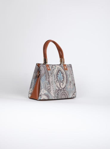 شنطة جلد مشجر