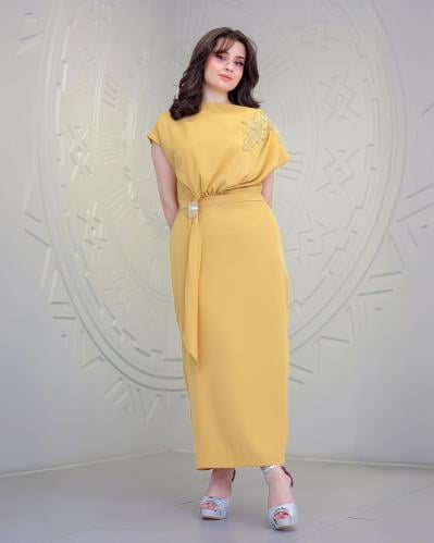 فستان بناتي بقصة ناعمة مع تطريز يدوي