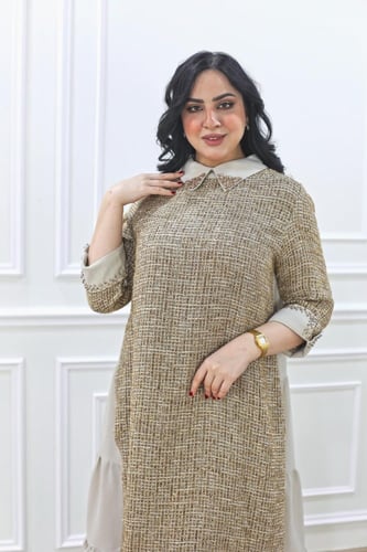 جلابيه نسائي طويله سهره اكمام طويله مطرزه