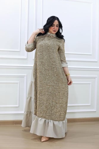 جلابيه نسائي طويله سهره اكمام طويله مطرزه