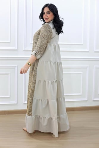 جلابيه نسائي طويله سهره اكمام طويله مطرزه