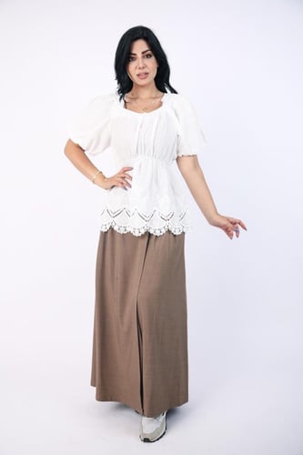 تنورة طويلة بيج كريب استرتش