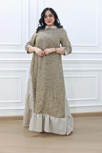 جلابيه نسائي طويله سهره اكمام طويله مطرزه