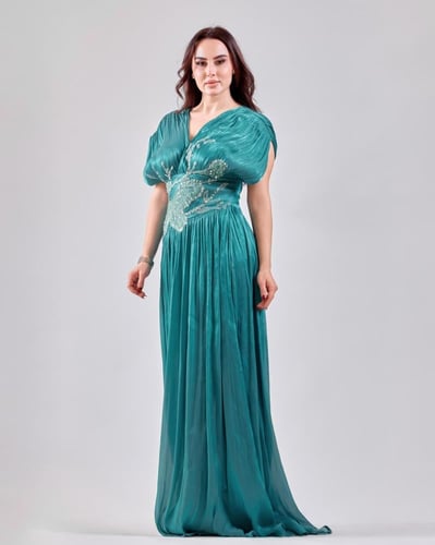 فستان سهرة تيفاني أورجنزا بتطريز سيلاني