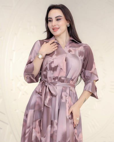 فستان ناعم أنيق بطبعات راقية