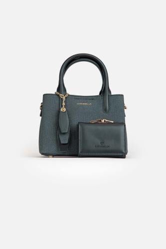 شنطة يد من كريسبلا ومحفظه داخليه لون اسود