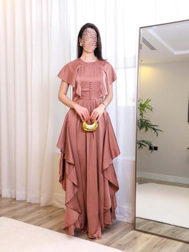 فستان سهرة حرير ساتان