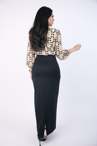 تنورة طويلة أسود استرتش سكيني