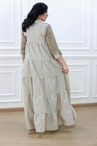 جلابيه نسائي طويله سهره اكمام طويله مطرزه