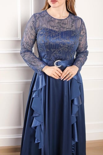 فستان سهره فخم مناسب للحفلات انيق بتفاصيل جميله بق...