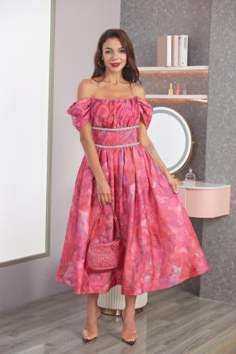 فستان زهري جاكار