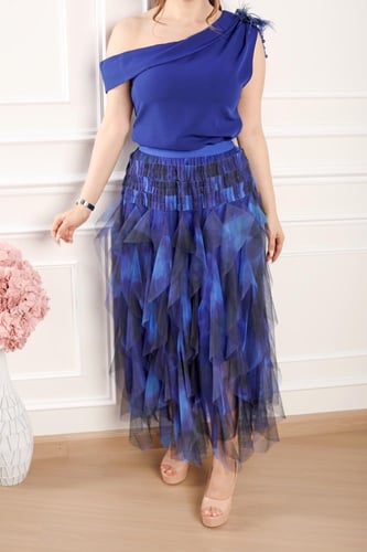 بلوزة كريب اوف شولدر على اككسوار في الكتف