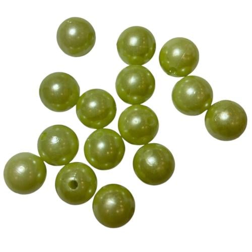 خرز لولو مقاس ١٥ مل (١٦) حبه اخضر