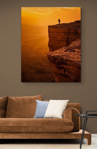لوحة الوقوف على حافة العالم - لوحة طبيعة فنية
