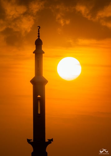 منارة الغروب الساحرة | لوحات إسلامية جدارية فاخرة