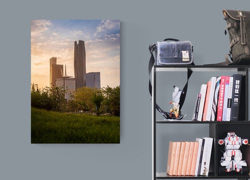 لوحة أبراج كافد المالية مع الطبيعة الرياض - لوحة م...