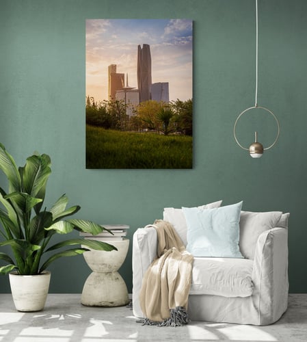 لوحة أبراج كافد المالية مع الطبيعة الرياض - لوحة م...