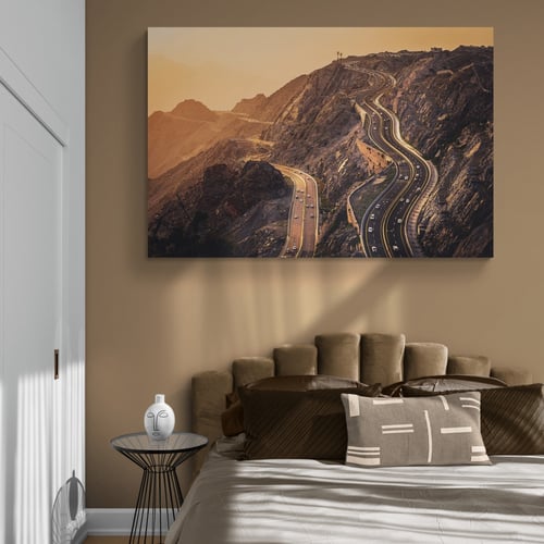 لوحة جمال طريق الهدا – الطائف | انسياب الضوء على م...