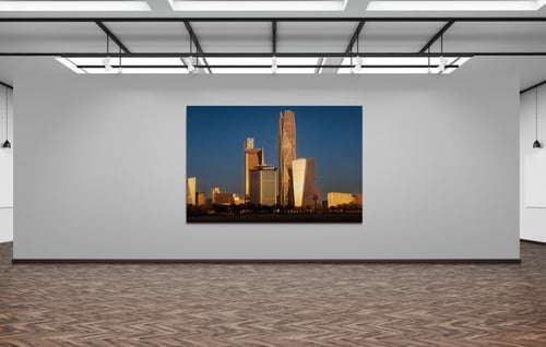 لوحة ضوء الصباح مع أبراج الملك عبدالله المالية - ل...