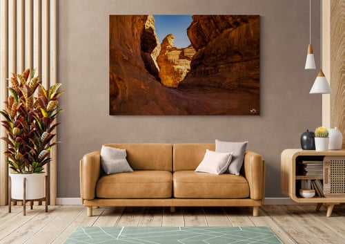 لوحة جبال العلا المنحوته