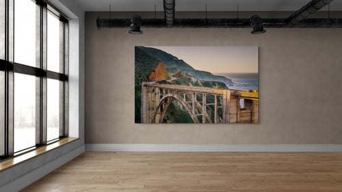 لوحة جسر بيغ سور – أناقة الساحل الذهبي في كاليفورن...