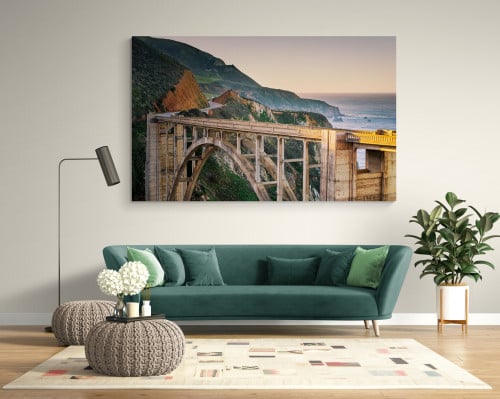 لوحة جسر بيغ سور – أناقة الساحل الذهبي في كاليفورن...