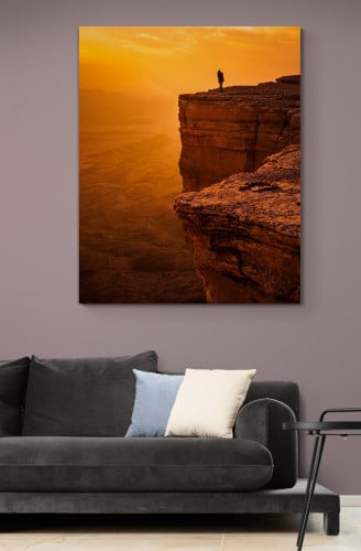 لوحة الوقوف على حافة العالم - لوحة طبيعة فنية