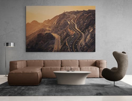 لوحة جمال طريق الهدا – الطائف | انسياب الضوء على م...