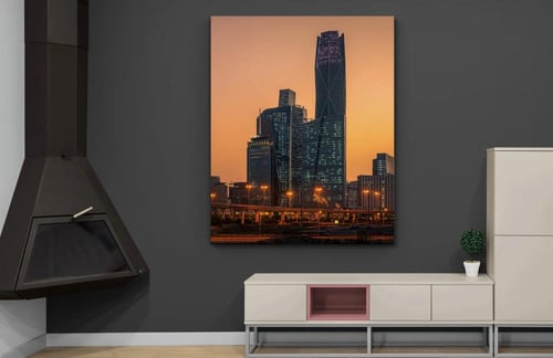 لوحة ابراج المركز المالي بالرياض - لوحات معالم شهي...