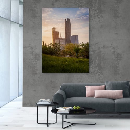 لوحة أبراج كافد المالية مع الطبيعة الرياض - لوحة م...