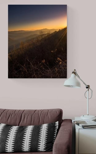 لوحة غروب الشمس من أعالي جبال تيليكو بلينز