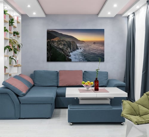 لوحة شروق الشمس على بيغ سور – كاليفورنيا | طبيعة س...