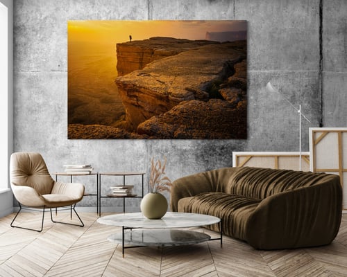 لوحة غروب الشمس الساحر في حافة العالم – طويق | هيب...